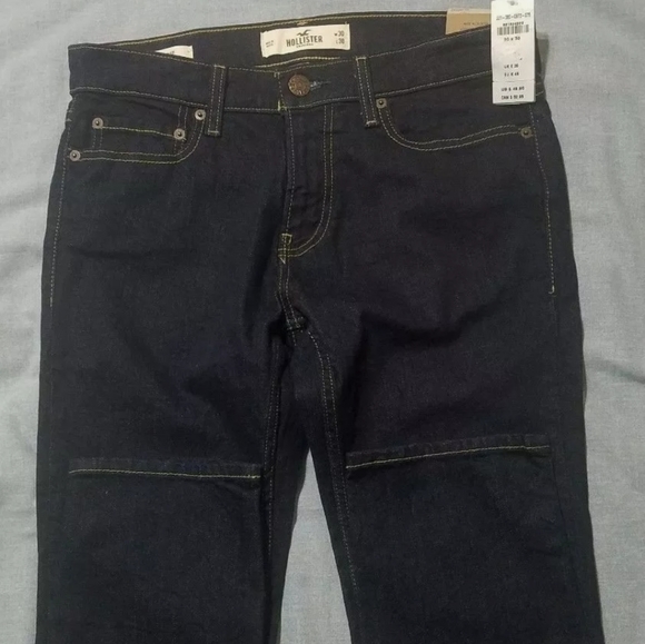 Hollister Men's Dark Wash 30Wx30L Skinny Jeans 🆕️ - Picture 5 of 14
